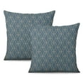 thumbnail image 1 of Experience Luxury with Folkulture 18x18 Inch Linen Cushion Cases | Set of 2 | Geometry Stripe Design | Decorative Throw Pillows for Couch or Bedroom | Modern Home Decor, 1 of 7