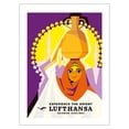 thumbnail image 1 of Experience the Orient - Lufthansa German Airlines - Vintage Airline Travel Poster by Hans Rott c.1958 - Bamboo Fine Art 290gsm Paper (Unframed) 12x16in, 1 of 4
