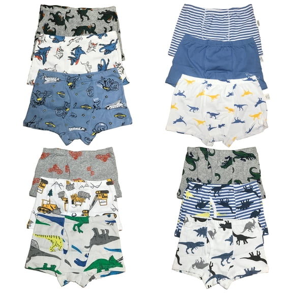 Experience Unmatched Style and Comfort with B&Q 12-Pack of Toddler Boys Cotton Boxer Briefs | Sizes 4T, 5T, 6T, 7T, and 8T | Stylish, Comfortable, and Durable Essentials