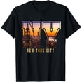 thumbnail image 1 of Experience the Majestic NYC Twilight - Shop the NYC Sunset Skyline Shirt Now, 1 of 5
