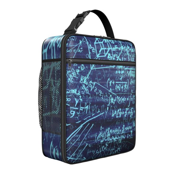 Experiment & Lab Science Lunch Tote – Waterproof Insulated Bento Bag with Biology and Formula Print, Perfect for School, Travel, Science Class or Office Workers
