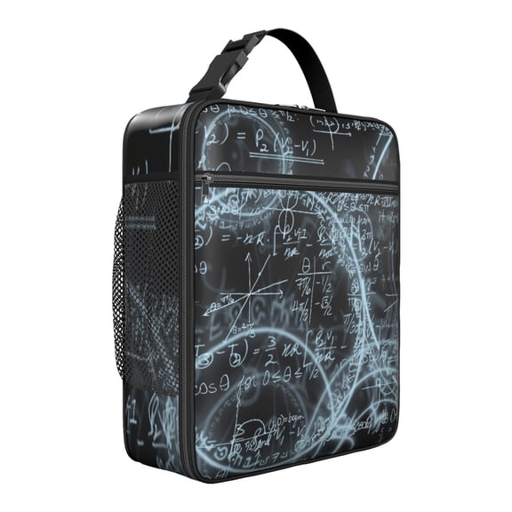 Experiment & Lab Science Lunch Tote – Waterproof Insulated Bento Bag with Biology and Formula Print, Perfect for School, Travel, Science Class or Office Workers