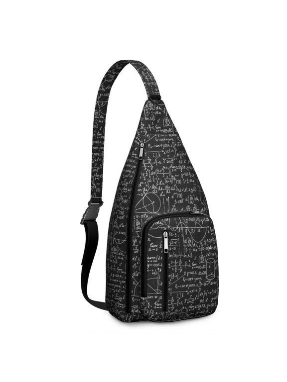 Experiment Sling Backpack - Fun Scientific Knowledge Print Crossbody Bag, Multi-Pocket Travel Pack for Photography