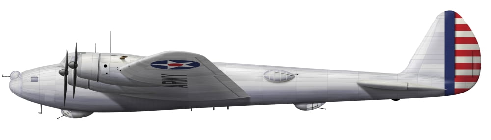 Experimental Boeing XB-15 bomber aircraft Canvas Art - InkwormStocktrek Images (53 x 16)