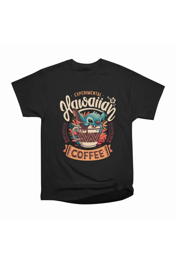 Experimental Coffee Hawaiian Cute Alien T-Shirt Tee Gift For Him Merch For Her Apparel For