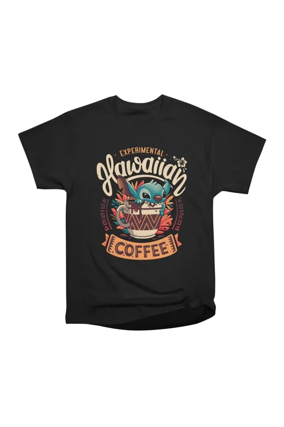 Experimental Coffee Hawaiian Cute Alien T-Shirt Tee Gift For Him Merch For Her Apparel For