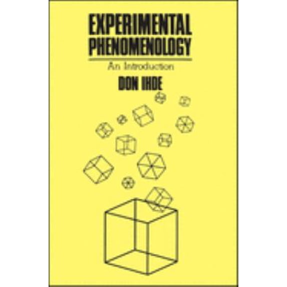 Pre-Owned Experimental Phenomenology: An Introduction, 9780887061998, 0887061990, Paperback,