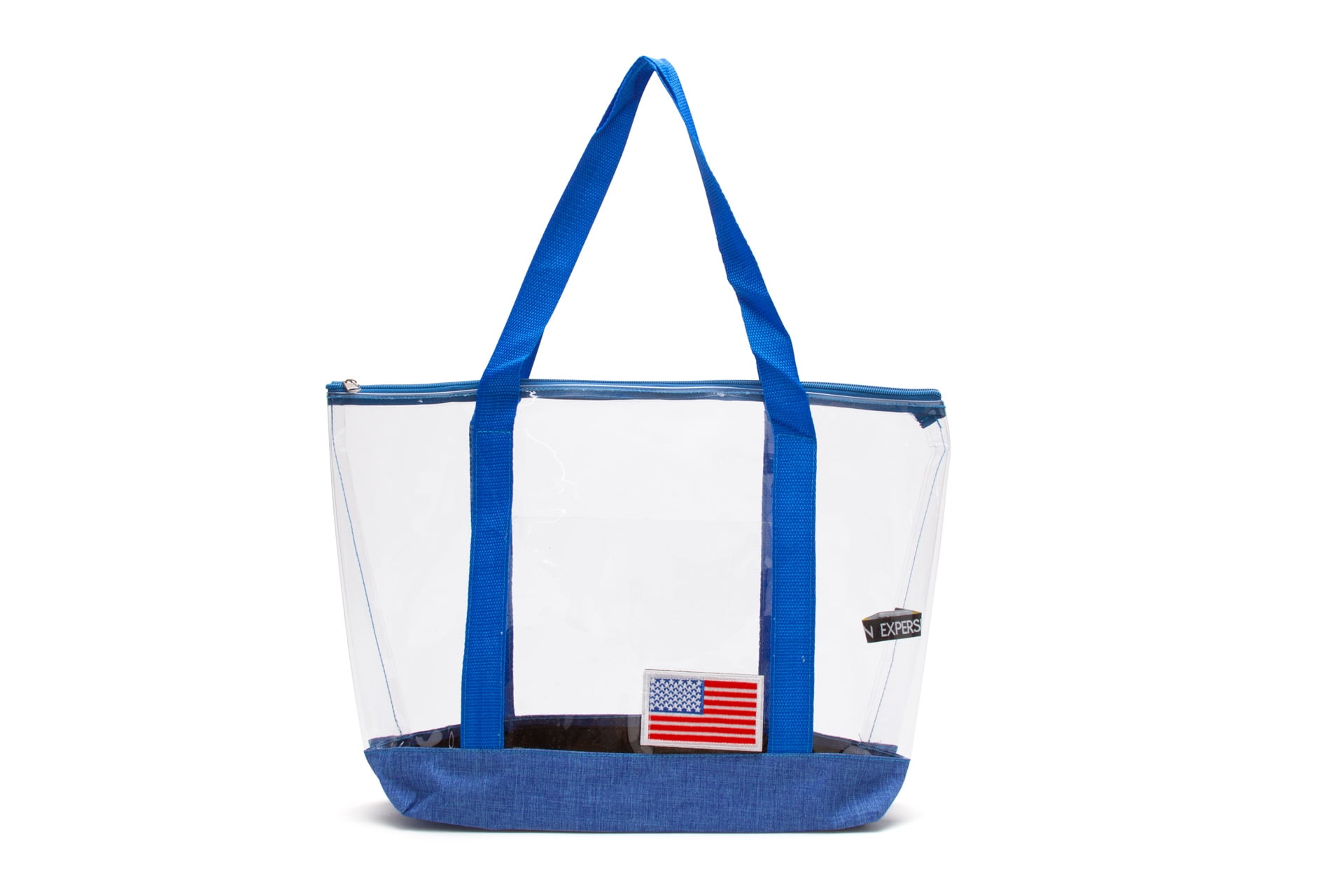 Dasein Classic Transparent Tote Shoulder Bag 2pcs Set - Blue