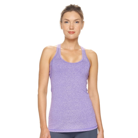 Expert Brand Women's Airstretch™ Athletic Racerback Tank Top, Heather Purple, XL