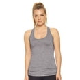thumbnail image 1 of Expert Brand Women's Airstretch™ Athletic Racerback Tank Top, Heather Charcoal, XXL, 1 of 5