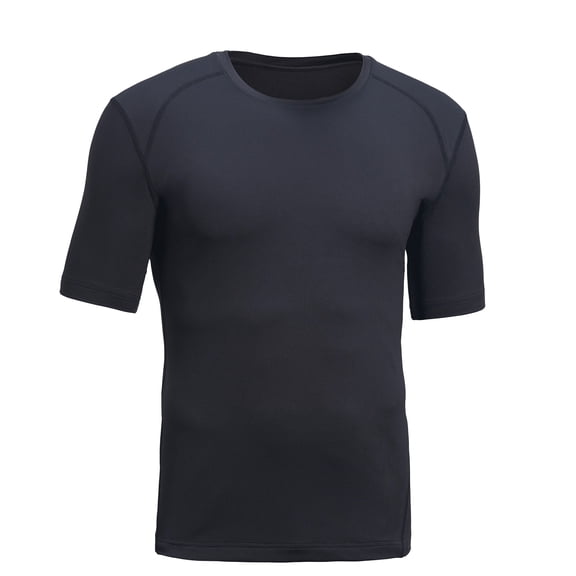 Expert Brand Men's Airstretch™ Base Layer Compression T-Shirt, Black, XL