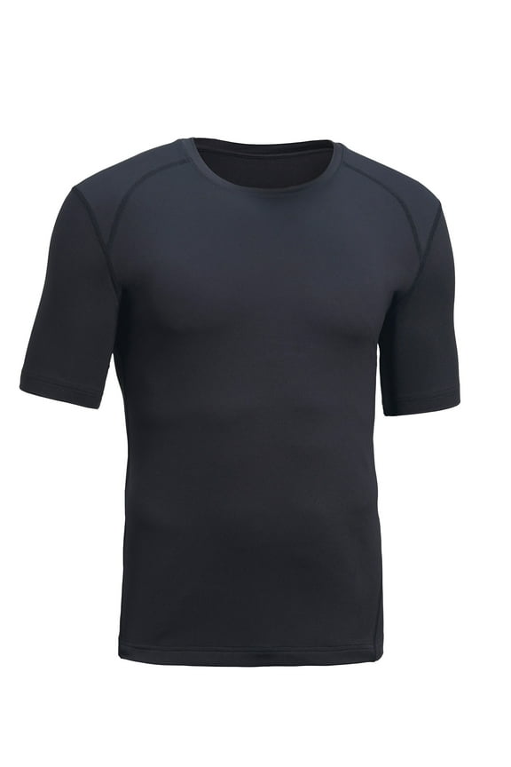 Men's Airstretch™ Base Layer Compression T-Shirt, Black, Large