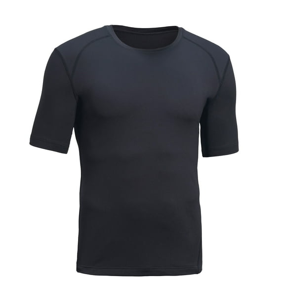 Expert Brand Men's Airstretch™ Base Layer Compression T-Shirt, Black, Large