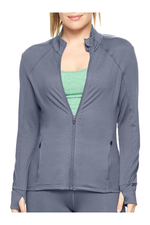 Women's Airstretch Full Zip Training Jacket, Graphite, Medium