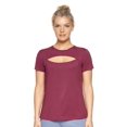 thumbnail image 1 of Expert Brand Women's Airstretch Lite Crescent Tee T-Shirt, Eggplant, XL, 1 of 5