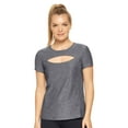 thumbnail image 1 of Expert Brand Women's Airstretch Lite Crescent Tee T-Shirt, Heather Black, Small, 1 of 8