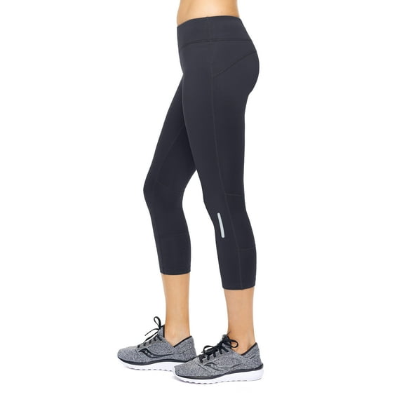Expert Brand Women's Airstretch Mid-Rise Capri Leggings, Black, Small