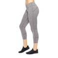 thumbnail image 1 of Expert Brand Women's Airstretch Mid-Rise Capri Leggings, Heather Charcoal, XXL, 1 of 7