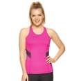 thumbnail image 1 of Expert Brand Women's Airstretch™ Racerback Mesh Panel Tank Top, Berry, Large, 1 of 5