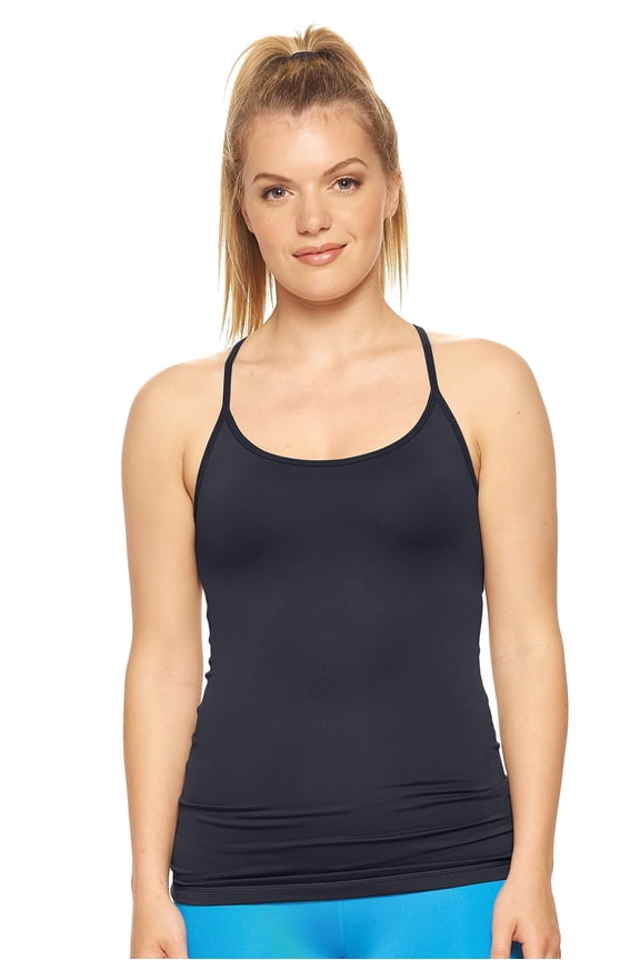 Women's Airstretch Racerback Tank Top, Black, Small