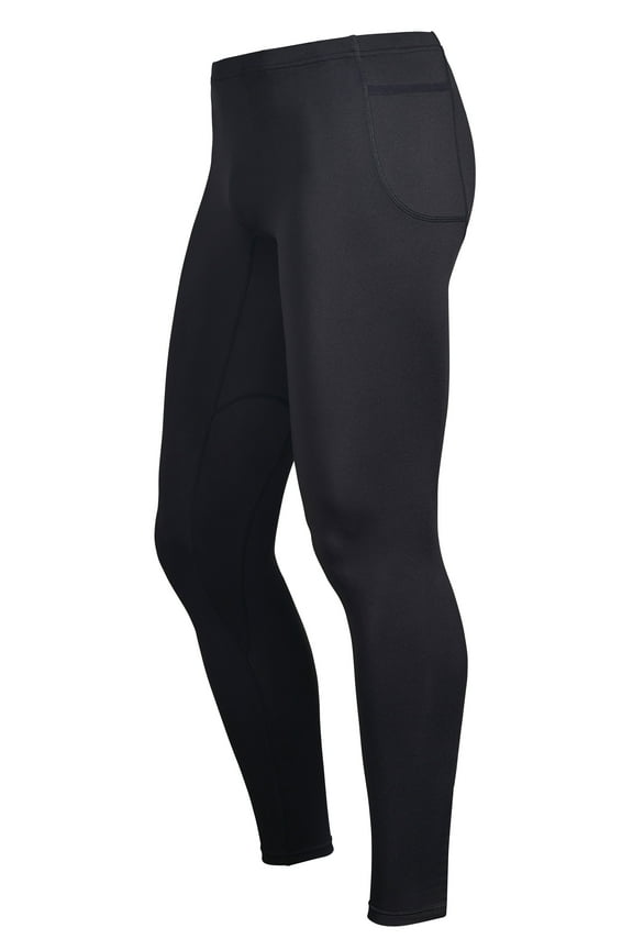 Men's Airstretch Running Compression Pants, Black, Large