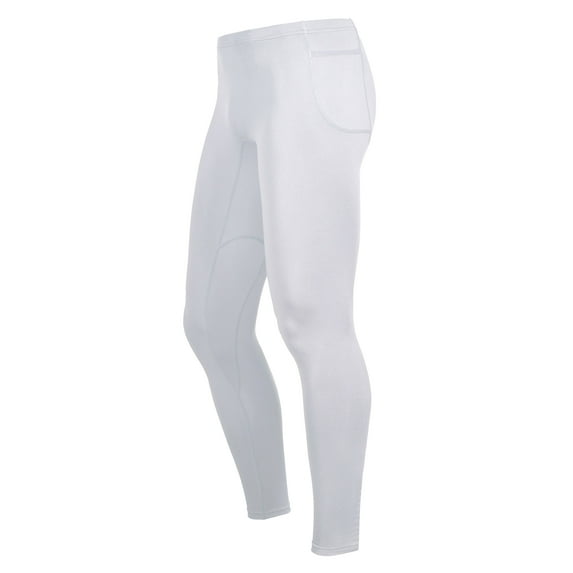 Expert Brand Men's Airstretch Running Compression Pants, White, Small