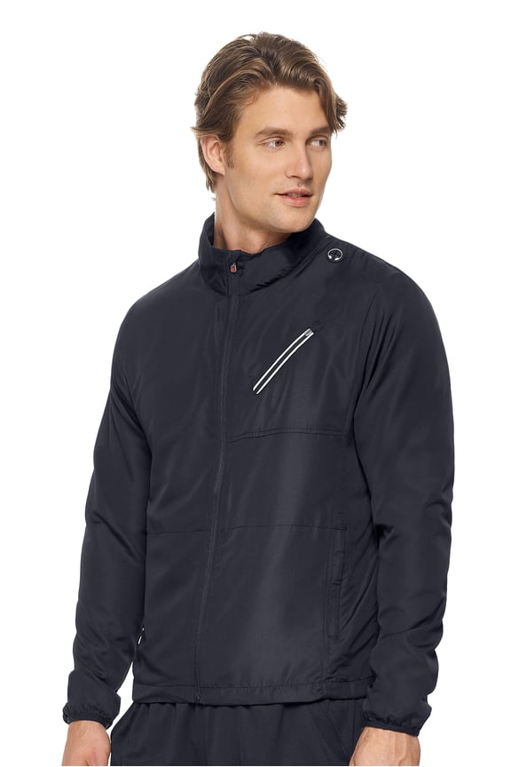 Men's Athletic Performance Running Jacket, Black, XL