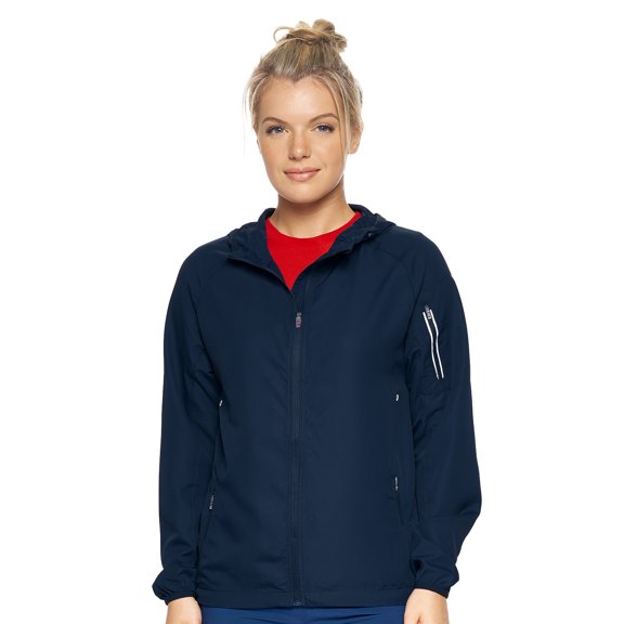 Expert Brand Women's Athletic Performance Running Jacket, Navy, 2XL