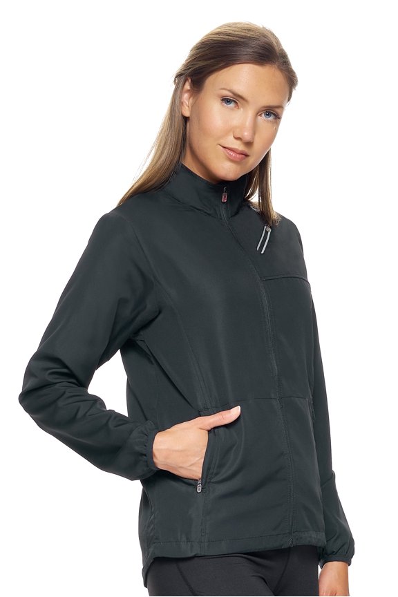 Women's Athletic Performance Windbreaker Jacket, Black, Small