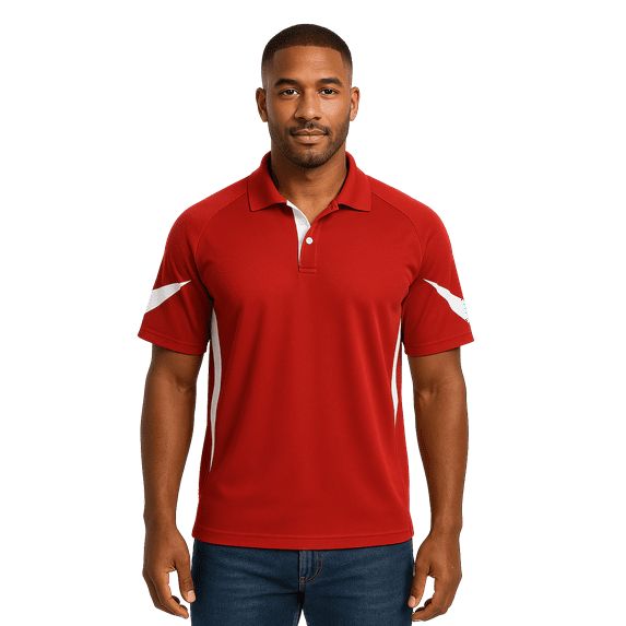 Expert Brand Men's DriMax™ Athletic Golf Dry Fit Polo, Red, XL