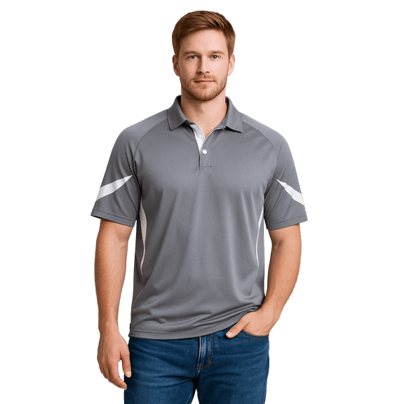 Expert Brand Men's DriMax™ Athletic Golf Dry Fit Polo, Steel, Medium