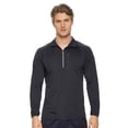 thumbnail image 1 of Expert Brand Men's Drimax Dri Fit Athletic Half Zipper Training Jacket, Black, XS, 1 of 5