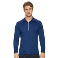 thumbnail image 1 of Expert Brand Men's Drimax Dri Fit Athletic Half Zipper Training Jacket, Navy, XL, 1 of 5