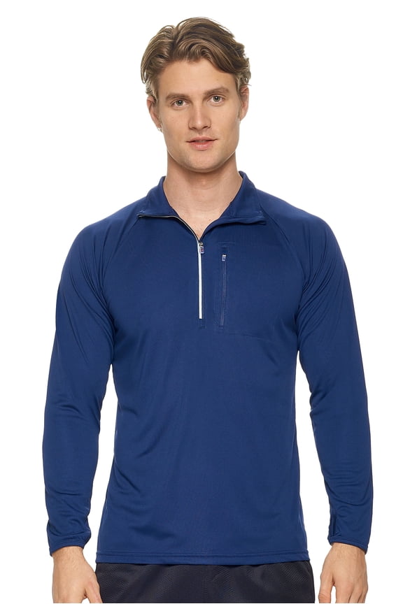 Men's Drimax Dri Fit Athletic Half Zipper Training Jacket, Navy, XL