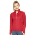 thumbnail image 1 of Expert Brand Women's Drimax Dri Fit Athletic Half Zipper Training Jacket, Cardinal, XL, 1 of 7