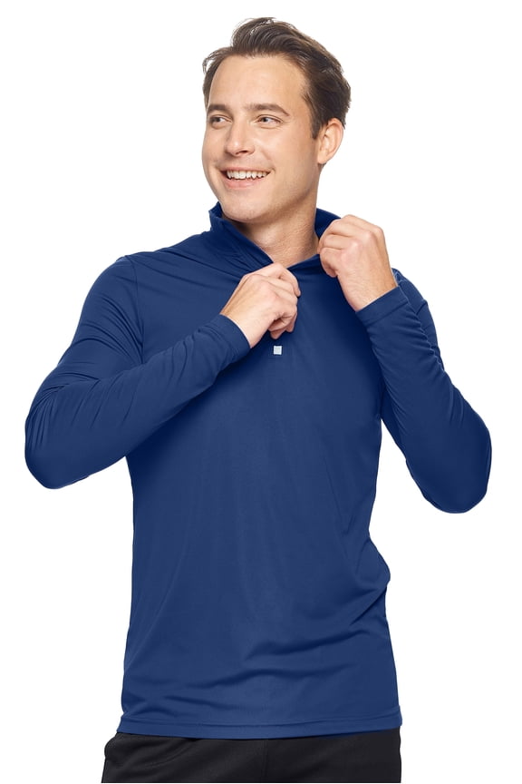 Men's Drimax Dri Fit Athletic Quarter Zipper Training Jacket, Navy, XXL
