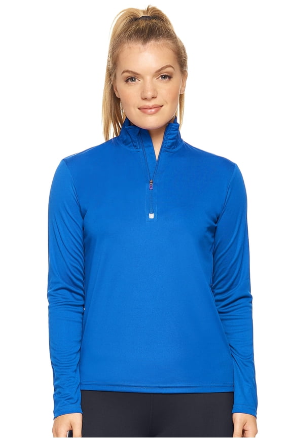 Women's Drimax Dri Fit Athletic Quarter Zipper Training Jacket, Royal Blue, XL