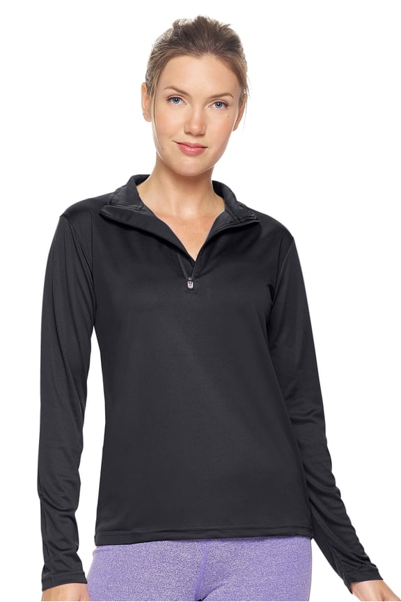 Women's Drimax Dri Fit Athletic Quarter Zipper Training Jacket, Black, Large