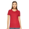 thumbnail image 1 of Expert Brand USA-Made Women's MoCA Cotton Blend Crewneck T-Shirt, Scarlet, Small, 1 of 5