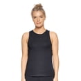 thumbnail image 1 of Expert Brand USA-Made Women's MoCA Cotton Blend Lattice Tank Top, Black, XL, 1 of 5