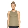 thumbnail image 1 of Expert Brand USA-Made Women's MoCA Cotton Blend Lattice Tank Top, Olive, Medium, 1 of 7