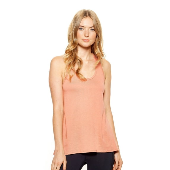 Expert Brand USA-Made Women's MoCA Cotton Blend Racerback Tank Top, Canyon Clay, Medium