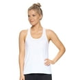 thumbnail image 1 of Expert Brand USA-Made Women's MoCA Cotton Blend Racerback Tank Top, White, Small, 1 of 5