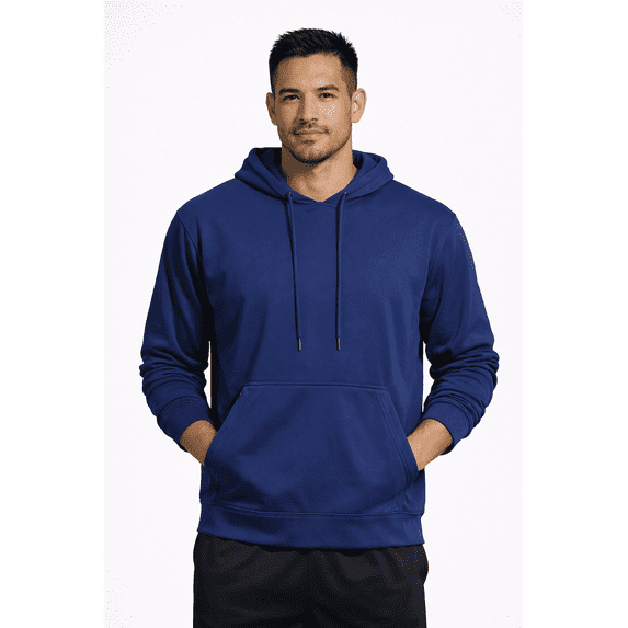 Expert Brand Men's Fleece Tec Pullover Hoodie Sweater, Navy, 4XL