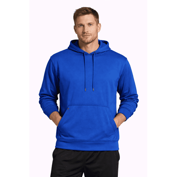 Expert Brand Men's Fleece Tec Pullover Hoodie Sweater, Royal Blue, 3XL