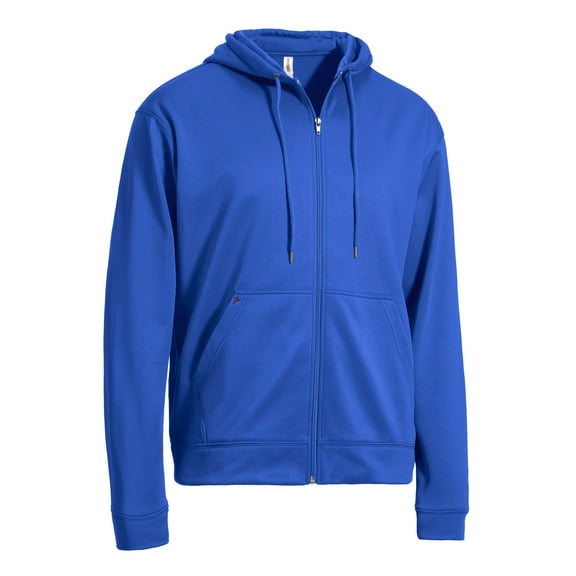 Expert Brand Men's Full Zip Hoodie Pullover Sweater, Royal Blue, Large