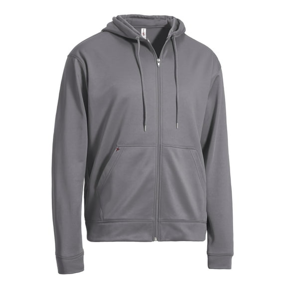 Expert Brand Men's Full Zip Hoodie Pullover Sweater, Steel, Large