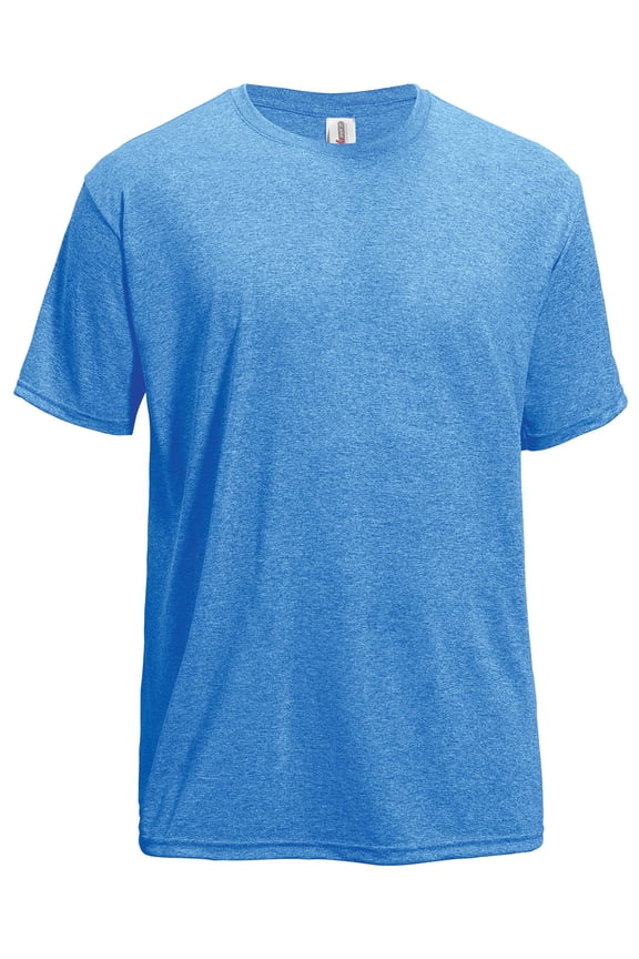 Men's Heather Performance Crewneck T-Shirt, Heather Royal Blue, XS