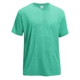 thumbnail image 1 of Expert Brand Men's Heather Performance Crewneck T-Shirt, Heather Kelly Green, XL, 1 of 5