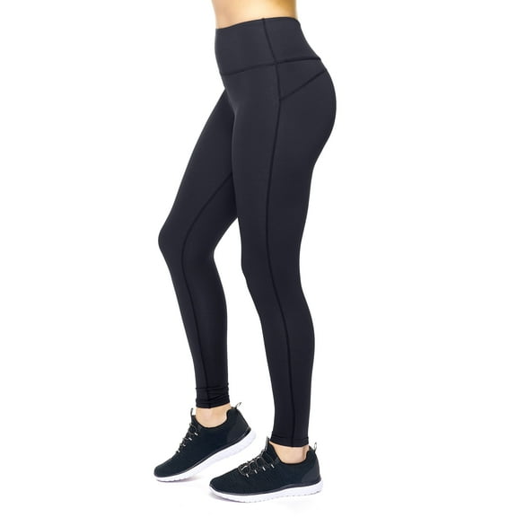 Expert Brand Women's High-Waist Full Length Leggings, Black, XL